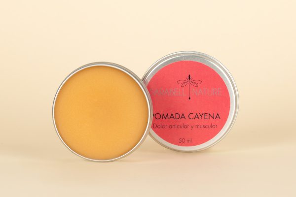 Pomada natural Cayena para articulaciones, músculos y piernas cansadas